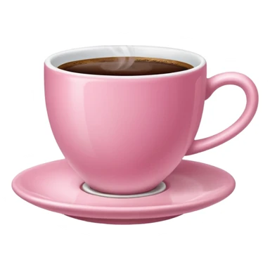 An aesthetic pink cup of coffee sticker