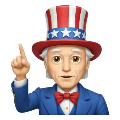 onkel sam pointing sticker