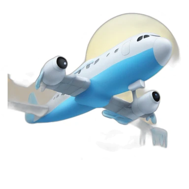Airplane with icicles sticker