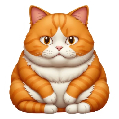 A fat cat sitting down ( laying as if they are slowly falling on the floor from the wall ) and looking like they don’t care about it sticker