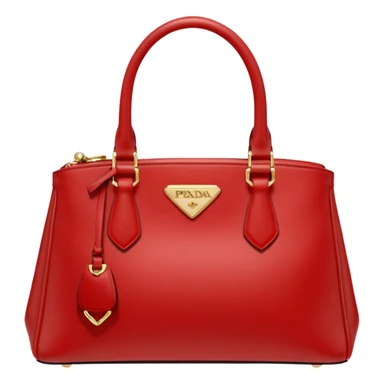 Prada red bag sticker
