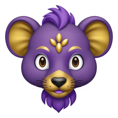 The sha animal that represents the god Sutekh/Set in ancient egyptian mythology, themed purple and gold, but male anthropomorphic sticker