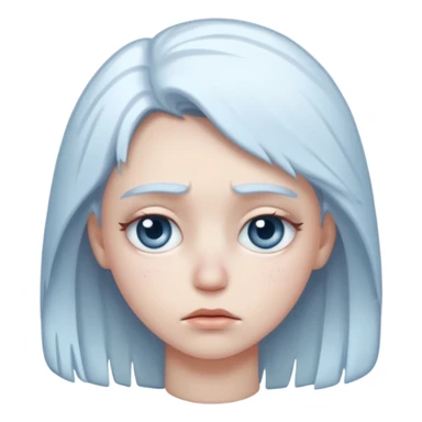 Frozen icy sad face sticker