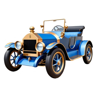  tarnished blue led C-3PO ghost buster 1927 delicately inlaid rosegold wood barrel accents Model-T bucket Rolls Royce efficiently powered by futuristic electric motors and batteries racing wheels while flying rapidly roughening terrain stable on strong agile advanced suspension and steering sticker