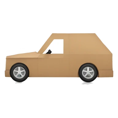 Cardboard car sticker