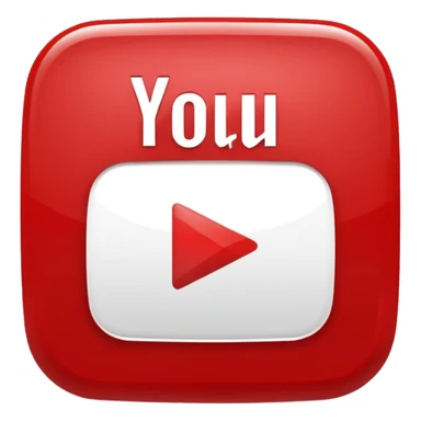 you tube logo play button with small text sticker