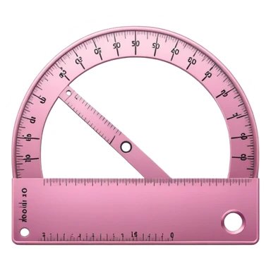 mac os icon, protractor, ruler, measures, pink sticker
