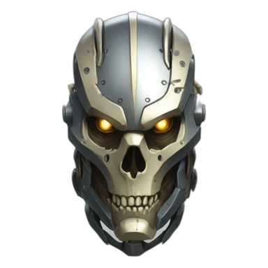 robot  warforged portrait dragon skull pauldrons sticker