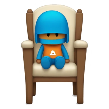 Pocoyo sentada en una silla pensando sticker
