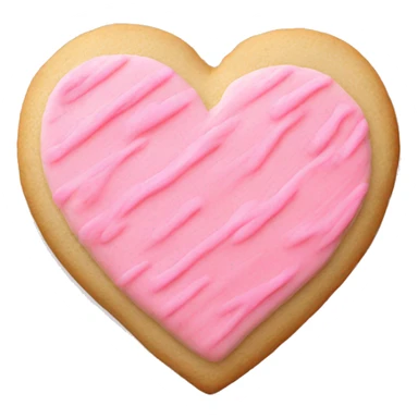 Heart shaped Sugar Cookie with pink frosting  sticker