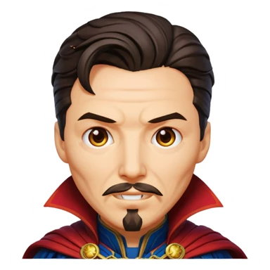 Create Doctor strange Superhero Emoji face only sticker