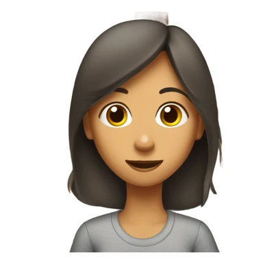 A female person in a dog house  sticker