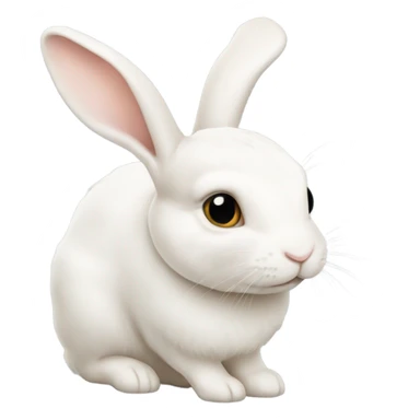Lapin bélier blanc albinos  sticker