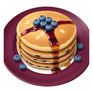 Blueberry pancakes  Burgundy sticker