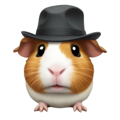 Guinea pig wearing a hat sticker