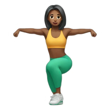 Woman doing squat sticker