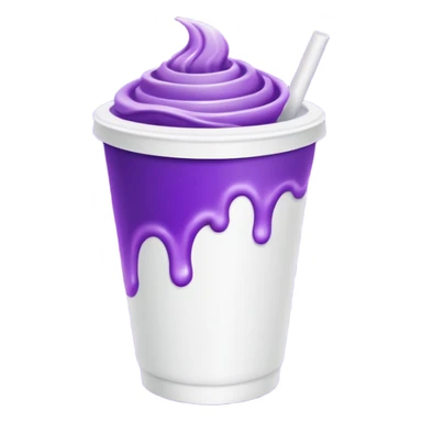 purple liquid inside styrofoam cup sticker
