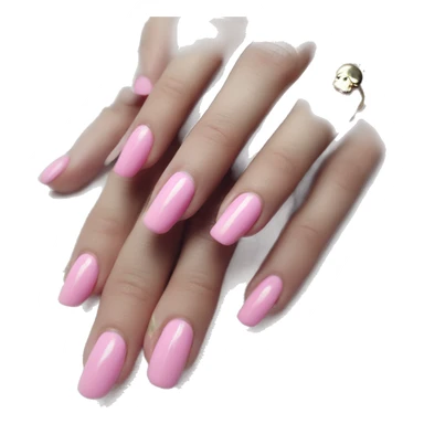Pretty skeleton 5 fingers hand with pink nails manicure girly design but stylish minimalistic sticker
