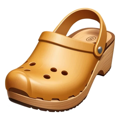 simple wooden traditional minimal clog  sticker
