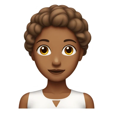 Tan girl with brown hair doing skincare sticker