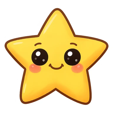 cute smiling star sticker