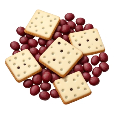 Multigrain crackers, white cheddar cheese, salami, and chocolate cranberries sticker