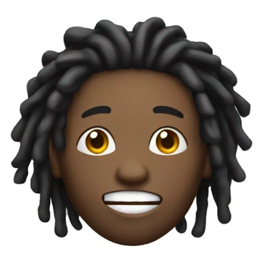 Black male with dreads singing  sticker