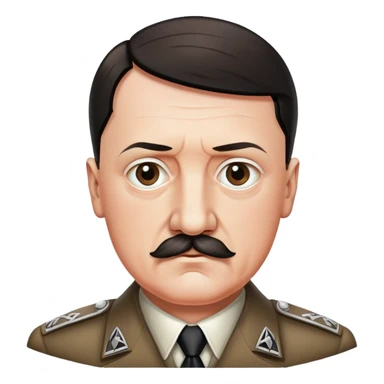 Hitler avec la moustache courte comme le vrai  sticker
