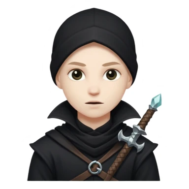 Dungeon and dragons thief in all black sticker