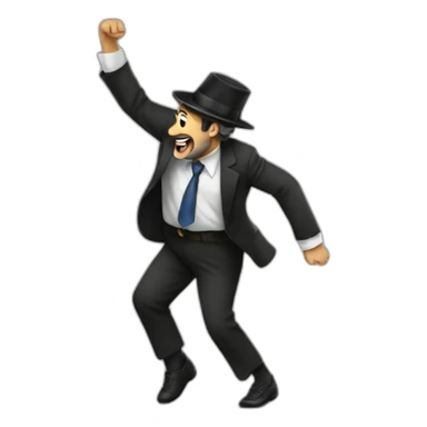 jews dancing sticker