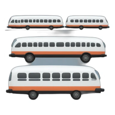 a vehicle left side is a bus right side is a train sticker