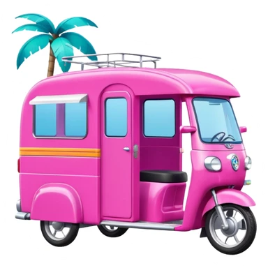 Barbie dream house Caravan motorbike tuk tuk  sticker
