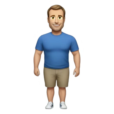 macron dad-bod sticker