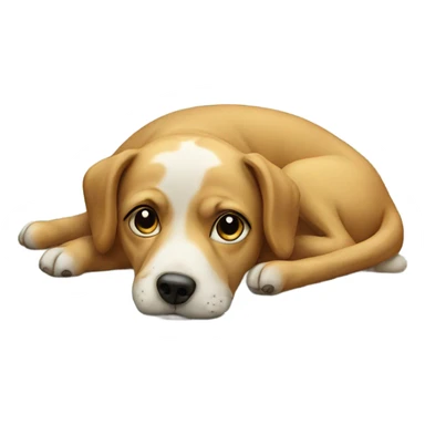 Dog on pillow sticker
