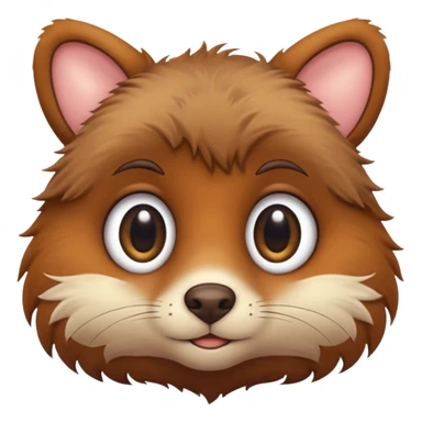 yuvarlak gözlüklü hayvan sticker