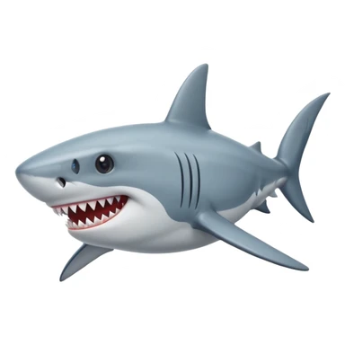 un requin style artoon sticker