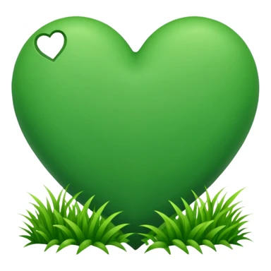 Medium Green (not dark not light) like "grass green" deep green Heart Emoji sticker
