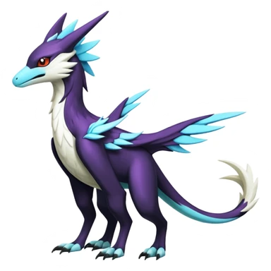 Colorful scaly flurry black dark shiny bioluminescent translucent luminescent neon pastel bright pale Latias-Sergal-Vernid-Silvally-Renamon-Zeraora-Bastet-Fakémon-hybrid-fusion-creature, full body sticker