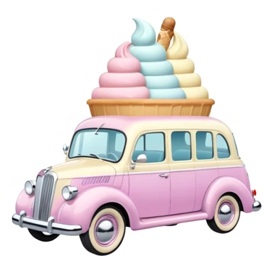 ice cream car sticker