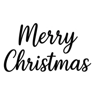 Merry christmas text, remove background, better font sticker