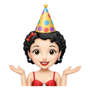 Betty boop birthday sticker