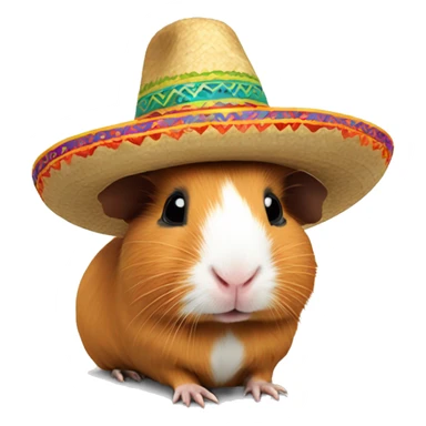 Guinea pig wearing a sombrero  sticker