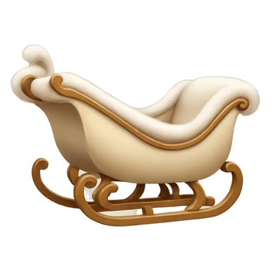 Beige sleigh ￼ sticker