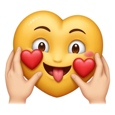Un emoji tradicional dando un beso y sacandote el dedo palabrota  sticker