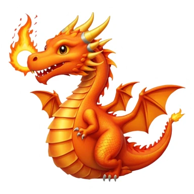 a dragon breathing fire shaped like a comet, with a sun in the background sticker