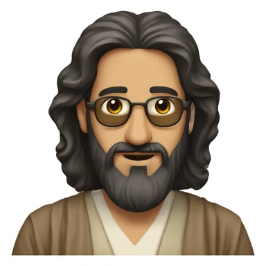 the dude from the big lebowski but with as an arab man with a longer black beard sticker