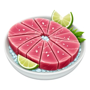 Make tuna sashimi iPhone emoji style sticker