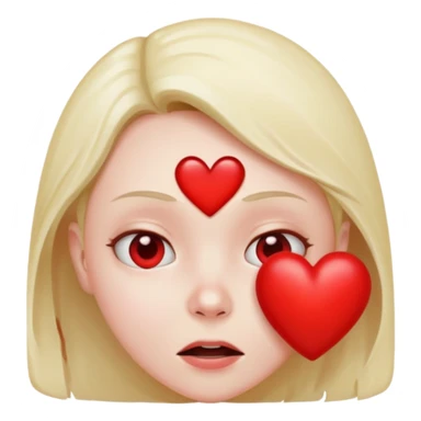 red heart in fear sticker