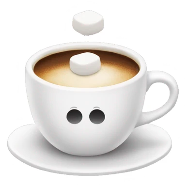 cup of coffee with marshmallows  sticker