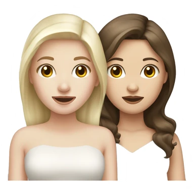 Two pale skin Girls  with aperoö one brunette hair one blonde hair  sticker
